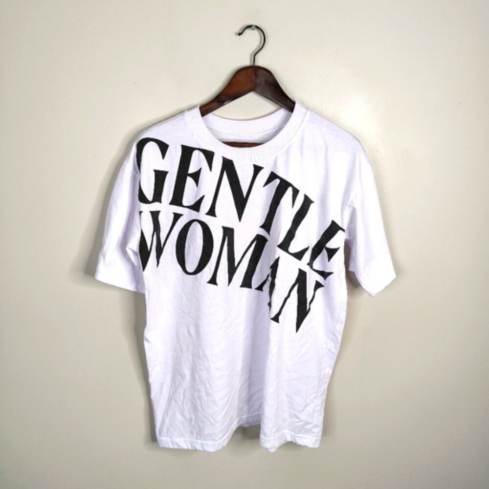 Gentlewoman Retro 90s Style Letter Logo Oversized Boxy Urban Street T-Shirt L - Picture 3 of 9